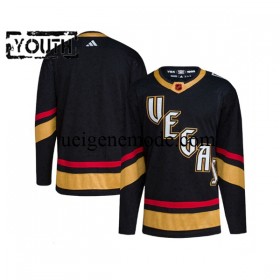 Kinder Vegas Golden Knights Eishockey Trikot Blank Adidas 2022-2023 Reverse Retro Schwarz Authentic
